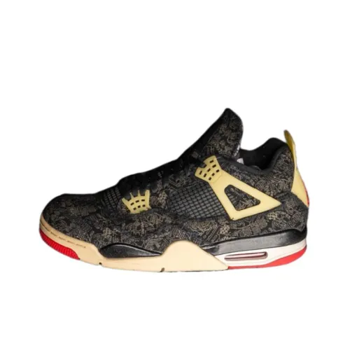 JORDAN Air JORDAN 4 Vintage Basketball Shoes Men Mid Top Black White