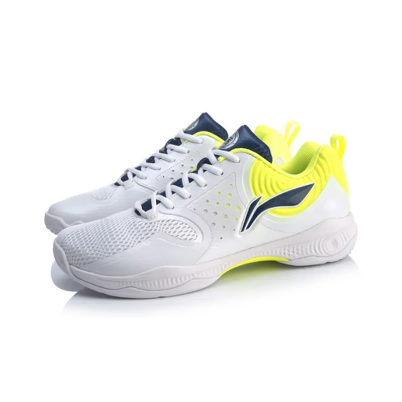 LiNing Cushioning, Wear Resistant Low Top Badminton Shoes Men's White-2