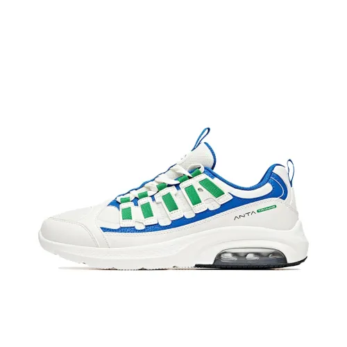 ANTA Variety Training Collection Training Shoes Men Low-Top Ivory White/Royal Blue/Bright Green