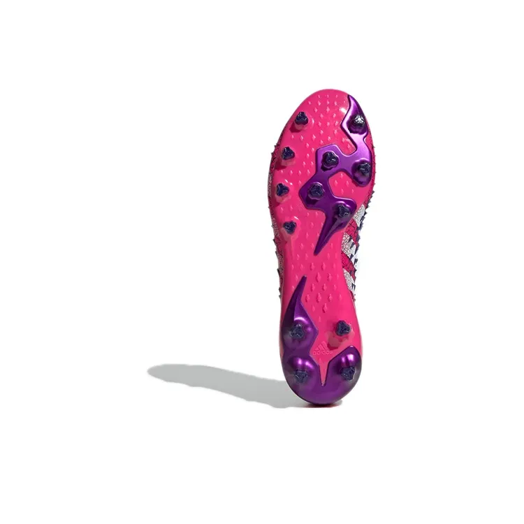 Adidas Predator Freak.1 AG Rubber Short Studs Artificial Ground Slip-Resistant Soccer Shoes Men's Pink Black-5