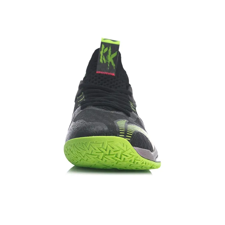 LiNing Raid 4 Durable Breathable Low Top Badminton Shoes Unisex Black Green-3