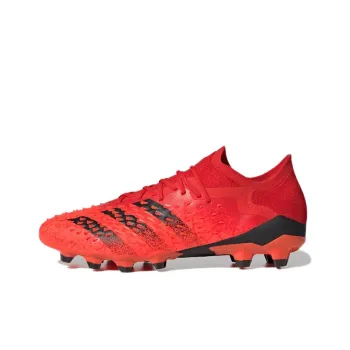 Adidas Predator Freak.1 AG Short Rubber Studs HG Short Rubber Studs Abrasion Resistant Soccer Shoes Men's Red Black
