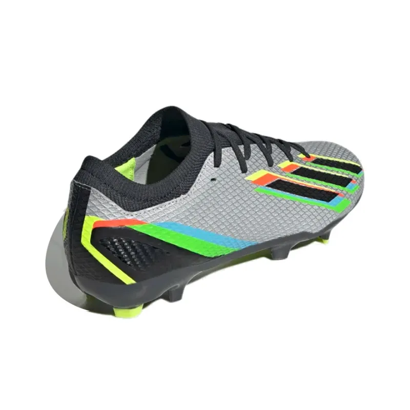 Adidas X Cushioned Slip Resistant Abrasion Resistant Soccer Shoes Silver Black-3