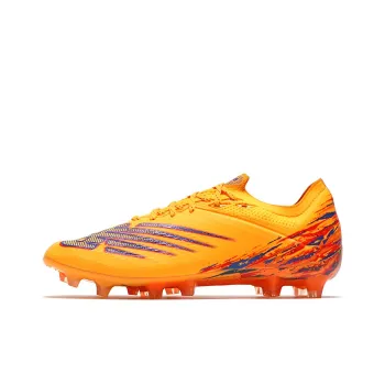 New Balance Furon V6+ HG Rubber Short Studs Anti Slip Wear Resistant Soccer Shoes Unisex Orange