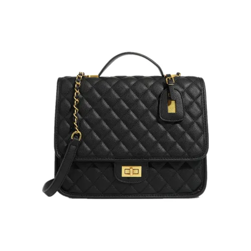 NOMK PU Small Square Bag Backpack Medium Size Women's Black