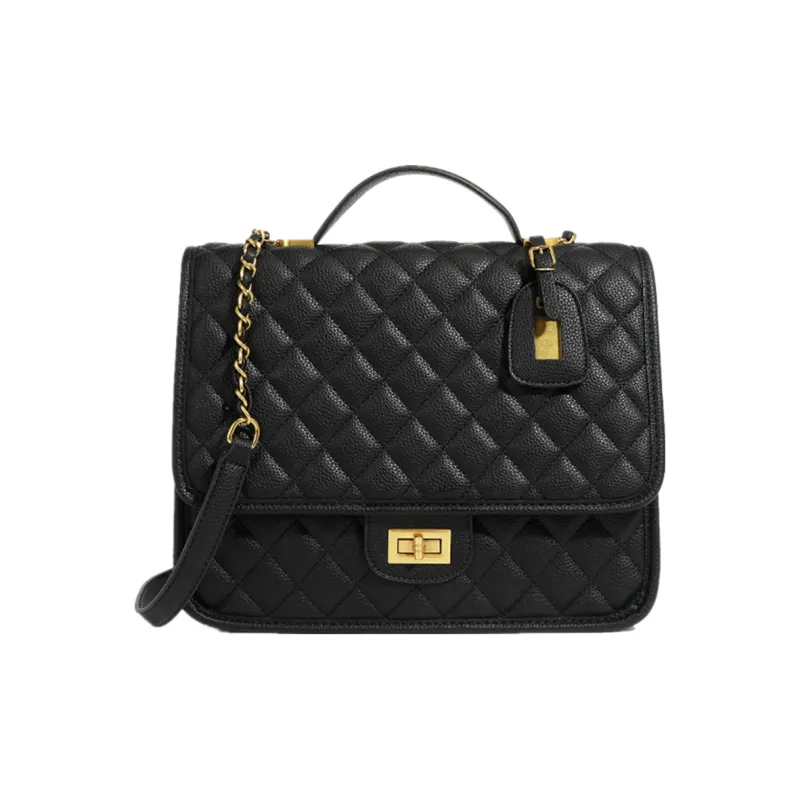 NOMK PU Small Square Bag Backpack Medium Size Women's Black-0