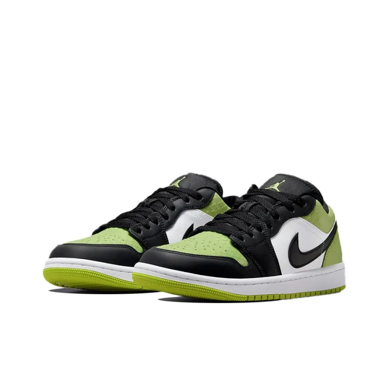 Jordan 1 Low Snakeskin Vivid Green Women's-2