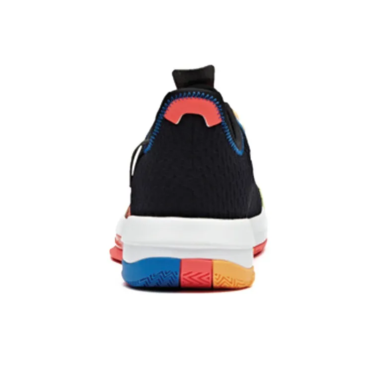 Anta Basketball Collection Laser Cushioning Anti-Slip And Wear-Resistant Low-Top Vintage Basketball Shoes Black Blue-3