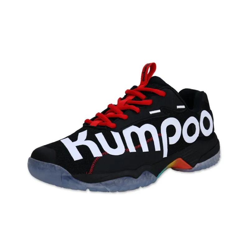 KUMPOO Flip Light Wheel D72 Cushioning Breathable Coverage Support Lightweight Low Top Badminton Shoes Unisex Black-2