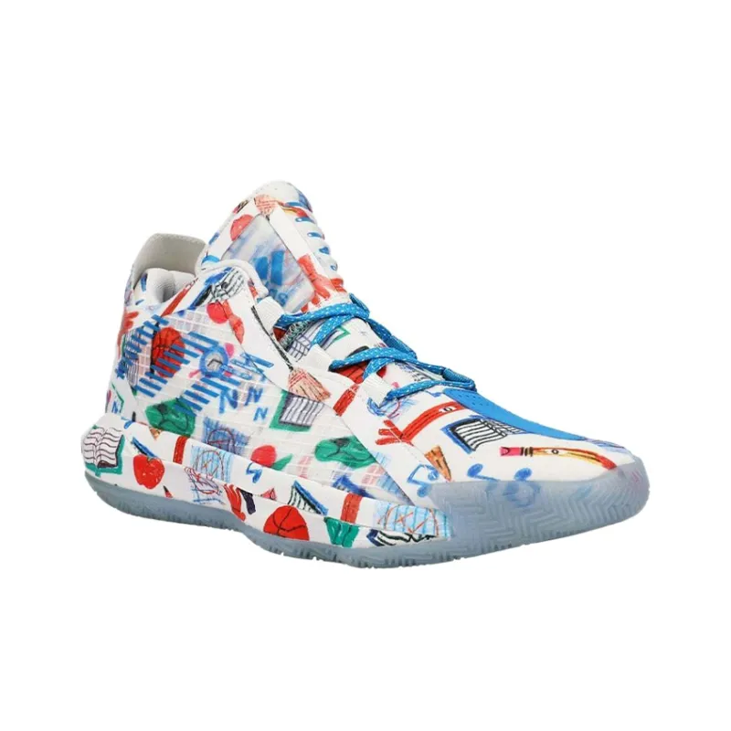 Adidas D Lillard 6 'White Blue Red'-2