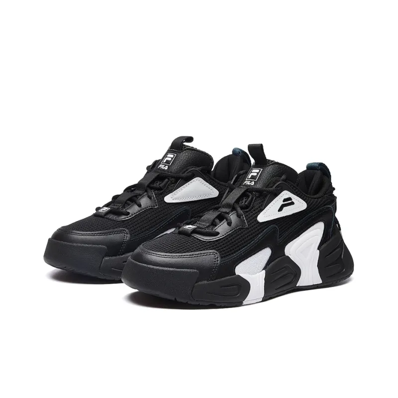 FILA Swarm Low Swirl Sneakers 'Black And White' Women's-1