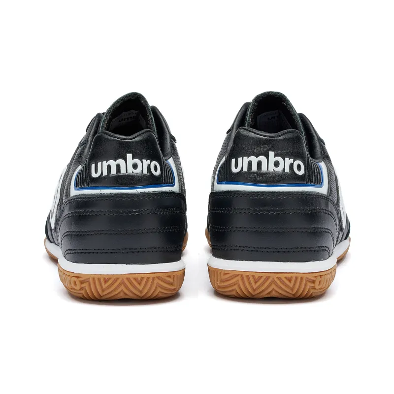 Umbro Speciali IC/IN Cushioning Abrasion Resistant Support Soccer Shoes Men's Black White Blue-2