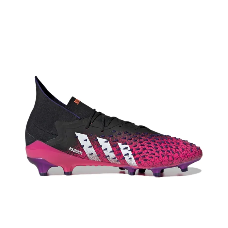 Adidas Predator Freak.1 AG Rubber Short Studs Artificial Ground Slip-Resistant Soccer Shoes Men's Pink Black-1