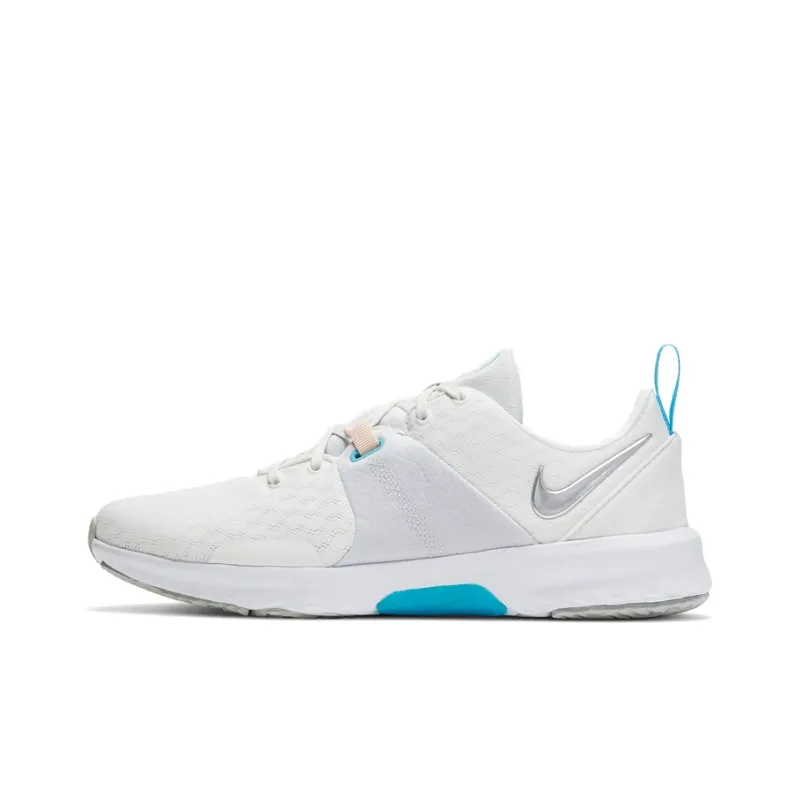 Nike City Trainer 3 Anti-Slip Wear-Resistant Low-Top Training Shoes Women's White Silver Blue-0