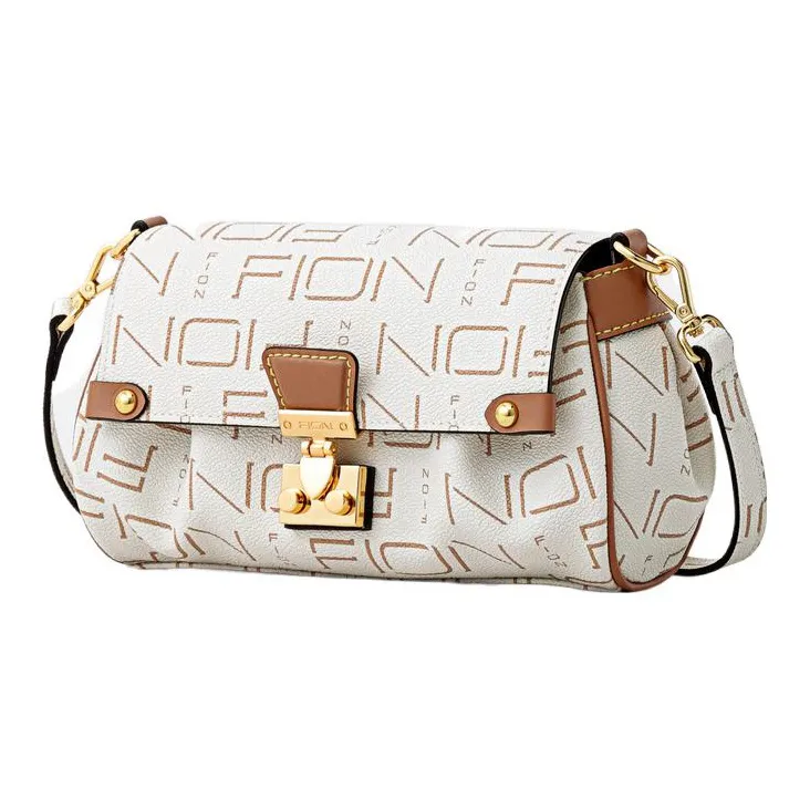 FION Fabric Shoulder Bag For Women's Medium Size Women's Multicolor-4
