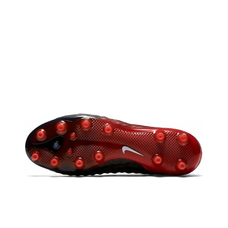 Nike Magista Obra 2 AG Rubber Short Studs Cushioning Anti-Slip And Wear-Resistant Soccer Shoes Men's Black Red-5