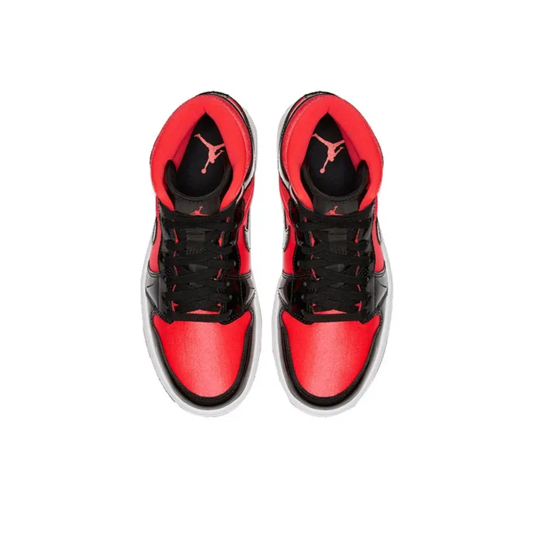 Jordan 1 Mid Hot Punch Black Women's-2