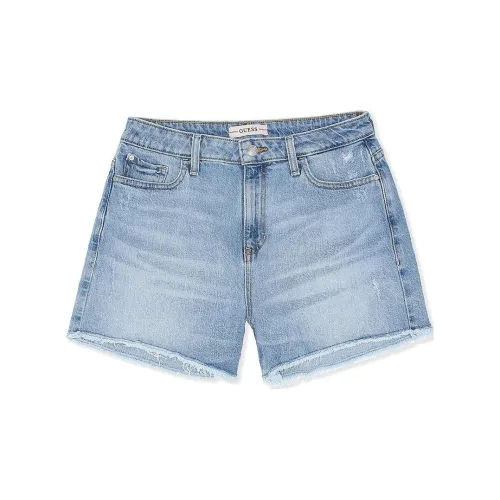 GUESS Denim Shorts Women's Light Blue - MOBU