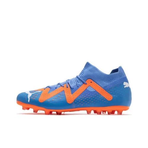 PUMA Future Match Soccer Shoes Men Low-Top Orange/Blue