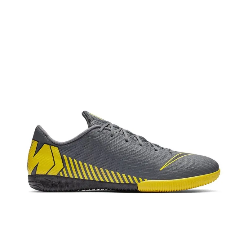 Nike Mercurial Vapor 12 IC/IN Indoor Cushioning Anti-Slip And Wear-Resistant Soccer Shoes Men's Gray Yellow-1