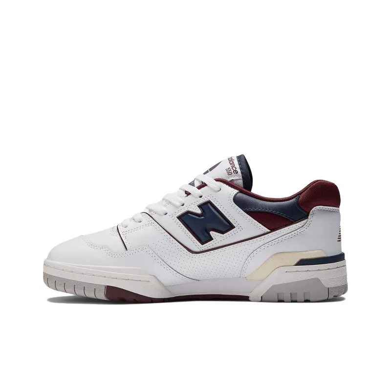 New Balance 550 White Navy Nb Burgundy-0