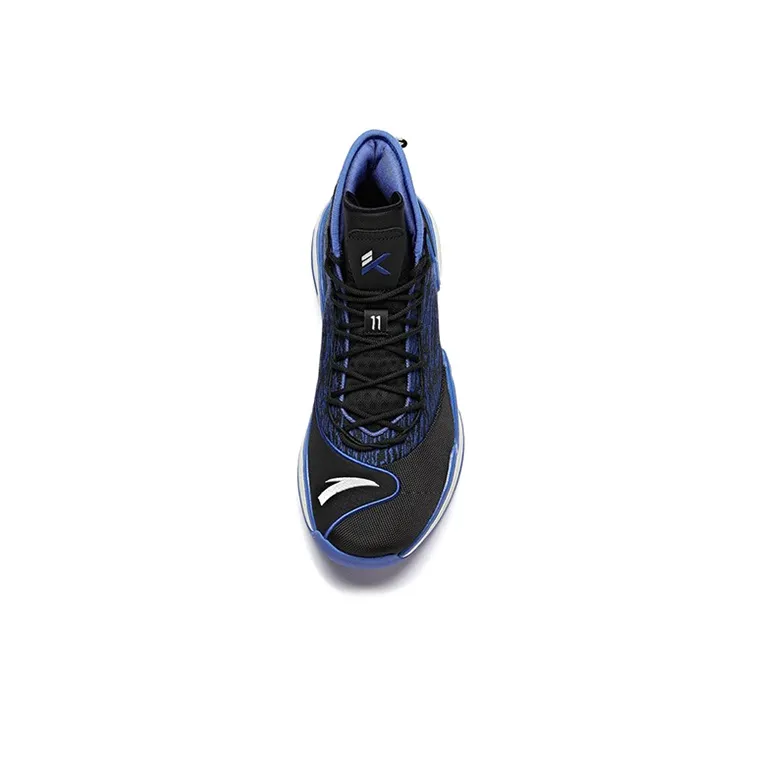 Anta Thompson KT Basketball Anti Slip Wear Resistant High Top Basketball Shoes Men's Black Blue-2