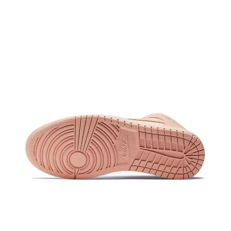 Jordan 1 Mid Coral Gold-4
