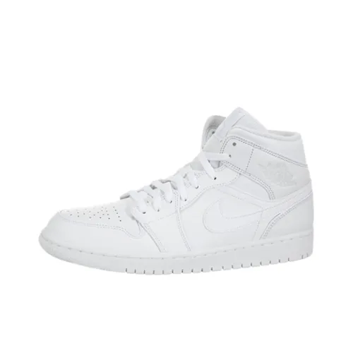 Jordan 1 Mid Triple White 2018