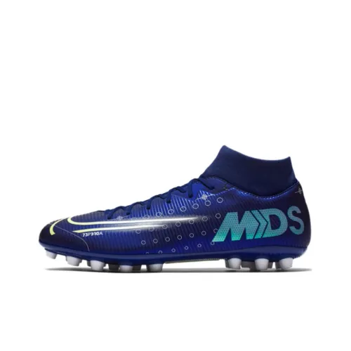 Nike Mercurial Superfly 7 Soccer Shoes Unisex Mid-Top Blue