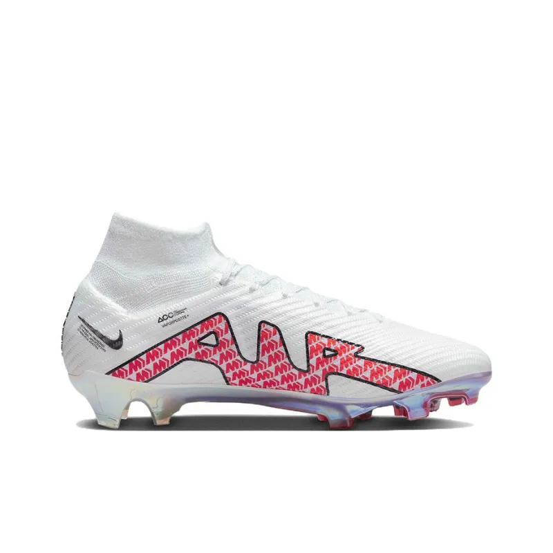 Nike Zoom Mercurial Superfly 9 Elite Fg White Bright Crimson-1