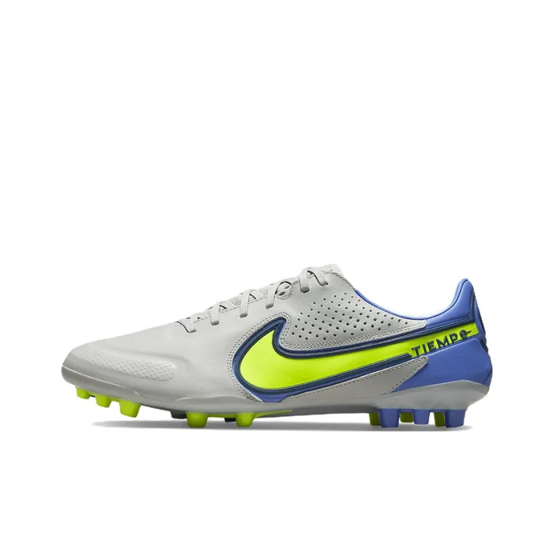 Nike Unisex Legend 9 Pro AG Soccer Shoes Grey/Yellow-0