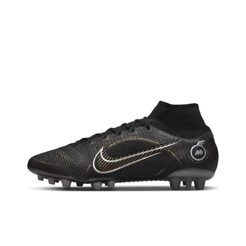 Nike Mercurial Superfly 8 Soccer Shoes Men Mid-Top Black/Gold/Silver