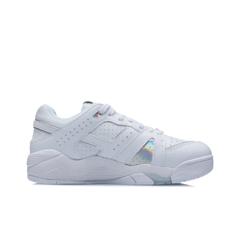 LINING Back To The Future Vintage Basketball Shoes Women's Low Top White-1