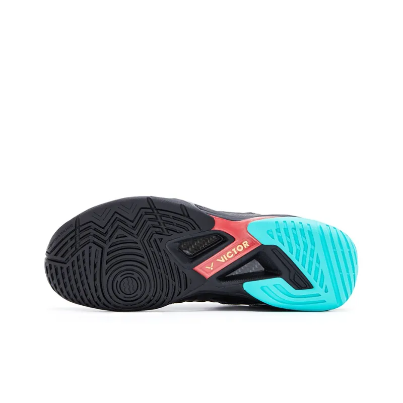 VICTOR Tamp Cushioning Anti Slip And Wear Resistant Breathable Coverage Support Low Top Badminton Shoes Unisex Black-5