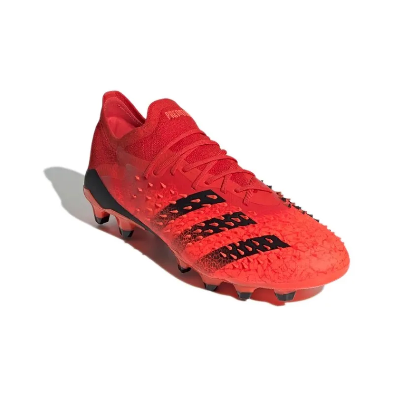 Adidas Predator Freak.1 AG Short Rubber Studs HG Short Rubber Studs Abrasion Resistant Soccer Shoes Men's Red Black-2