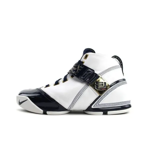 Nike LeBron 5 White Navy Metallic Gold