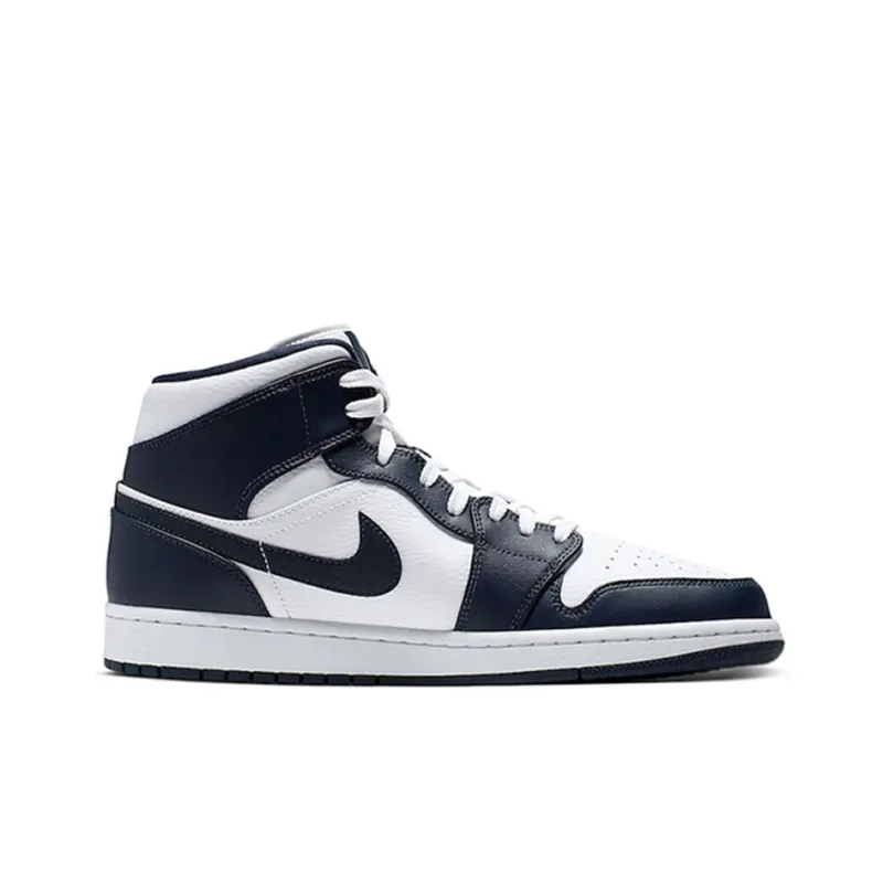 Jordan 1 Mid White Metallic Gold Obsidian-1