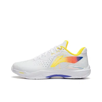 LiNing Thunder Series Anti Slip Wear Resistant Low Top Badminton Shoes Unisex Standard White