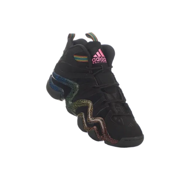 Adidas Crazy 8 Cushioned Slip Resistant Mid Top Vintage Basketball Shoes Men's Black Laser-4