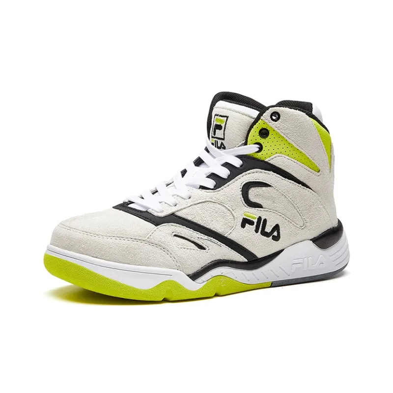 FILA KJ 7 KJ 7 Slip-Resistant Cushioning Wear-Resistant High-Top Basketball Shoes Women's Yao Huang-1