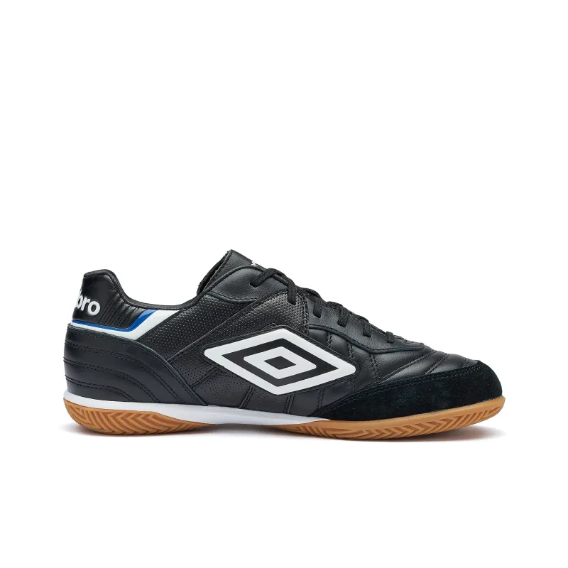 Umbro Speciali IC/IN Cushioning Abrasion Resistant Support Soccer Shoes Men's Black White Blue-1