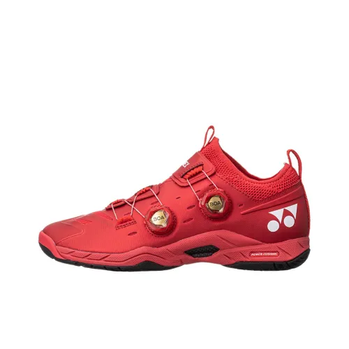 YONEX Power Cushion Badminton Shoes Unisex Low-Top Metal Red