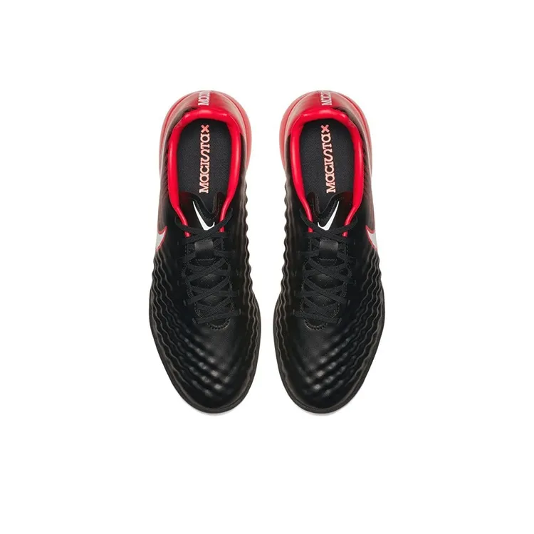 Nike Magista Onda II IC/IN Cushioning Anti-Slip And Wear-Resistant Soccer Shoes Men's Black Red-3