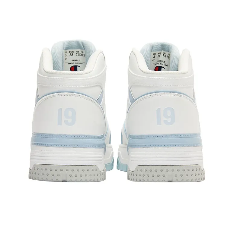 Champion RetroBasket 19 High Top Vintage Basketball Shoes Women's White Blue-3