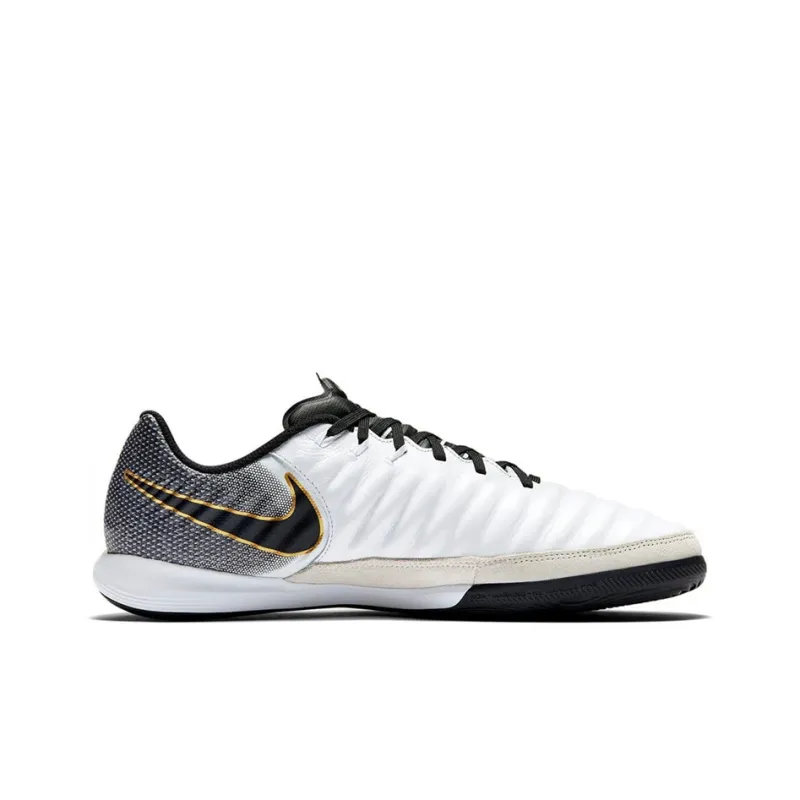 Nike Lunar Legend 7 Pro IC/IN Cushioning Anti-Slip And Wear-Resistant Soccer Shoes Men's White Black-1