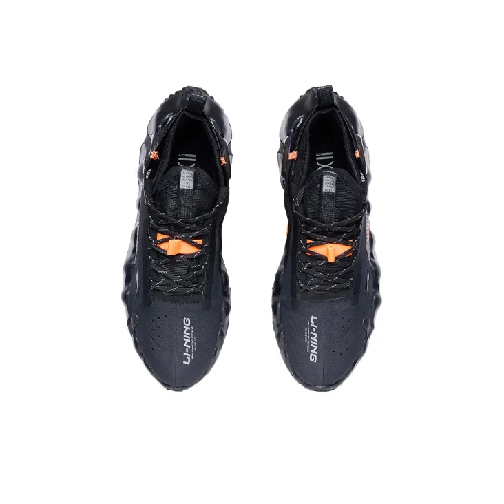 LINING Wu Xing 2 Lite Vintage Basketball Shoes Men Low Top Black-3