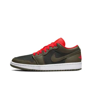 JORDAN 1 Low Se Newsprint Olive Grey Women's