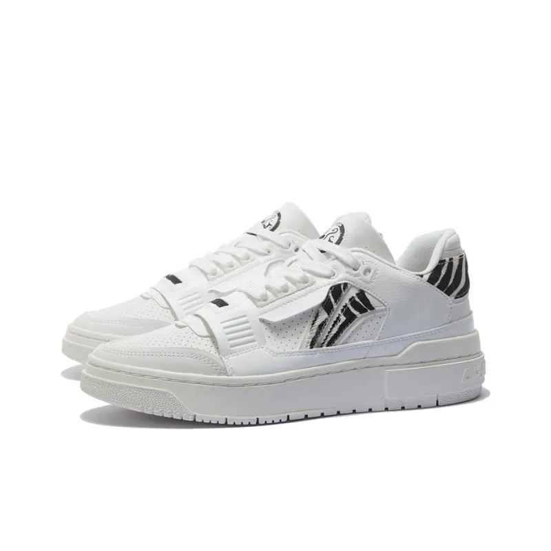 LiNing Rookie Anti Slip Wear Resistant Lightweight Coverage Low Top Vintage Basketball Shoes Men's Ecru-2