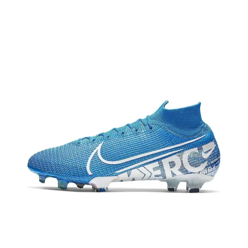 Nike Mercurial Superfly 7 Soccer Shoes Men Mid-Top Blue/White