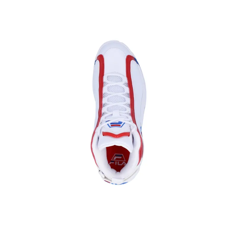 FILA Grant Hill 2 Vintage Basketball Shoes Unisex Mid Top White/Red/Blue-3